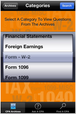 Select A Category